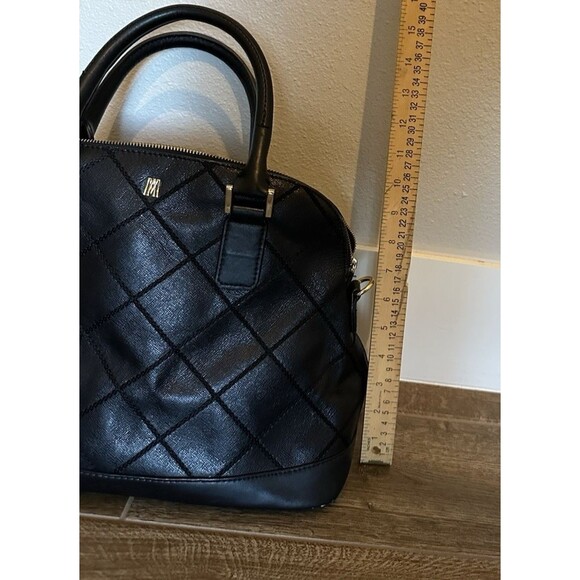 Antonio Melani Satchel Handbag Quilted Black Leather - Picture 16 of 16